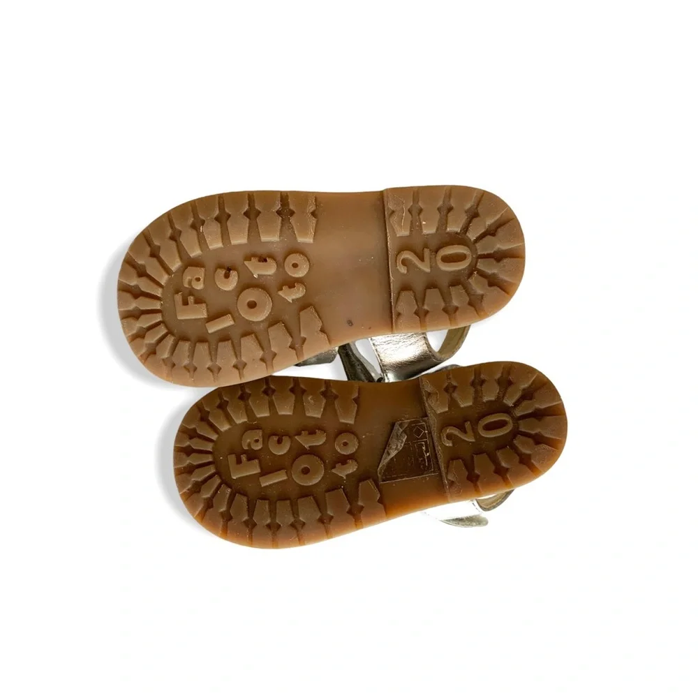 Falcotto Leather Baby Girl's Falcotto Carousel Silver Sandals 20